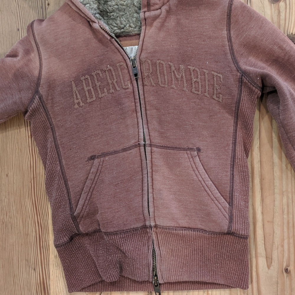 Vintage Abercrombie & Fitch Sherpa Fur Hoodie